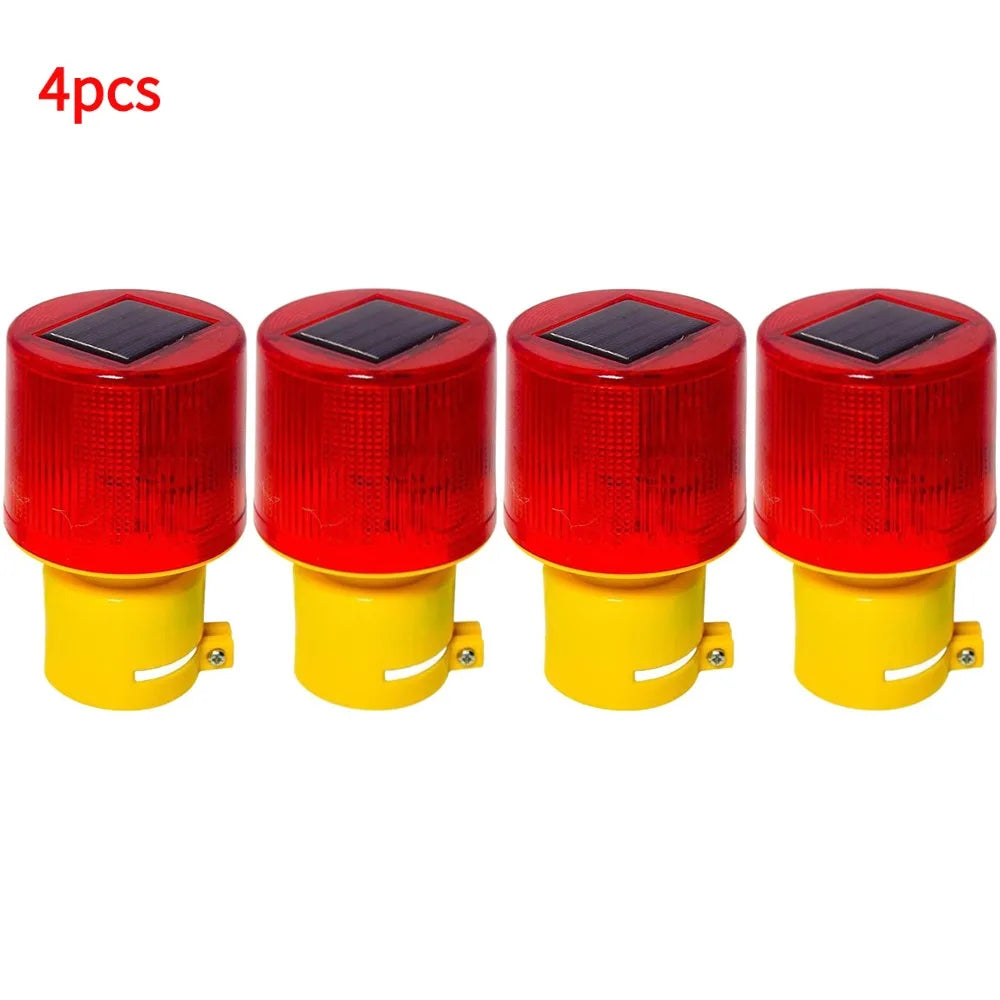 lampe signalisation solaire rouge jaune rayures verticales moderne utilitaire 24v fluxlumineuxcertifieece