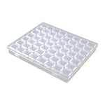 boîtes rangement bijoux plastique réutilisable 28 56 grilles compartiments modernes clips fermeture transparentes