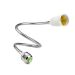 adaptateur lampe flexible blanc doré noir texture métallique moderne câble souple 20cm 30cm 40cm