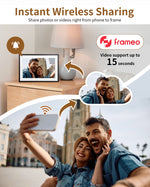 cadre photo numerique ecran tactile wifi 32go 1280x800 moderne noir blanc vibrant
