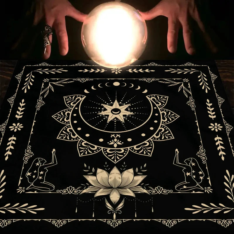 tapis mandala serpent floral occulte noir blanc violet vert or