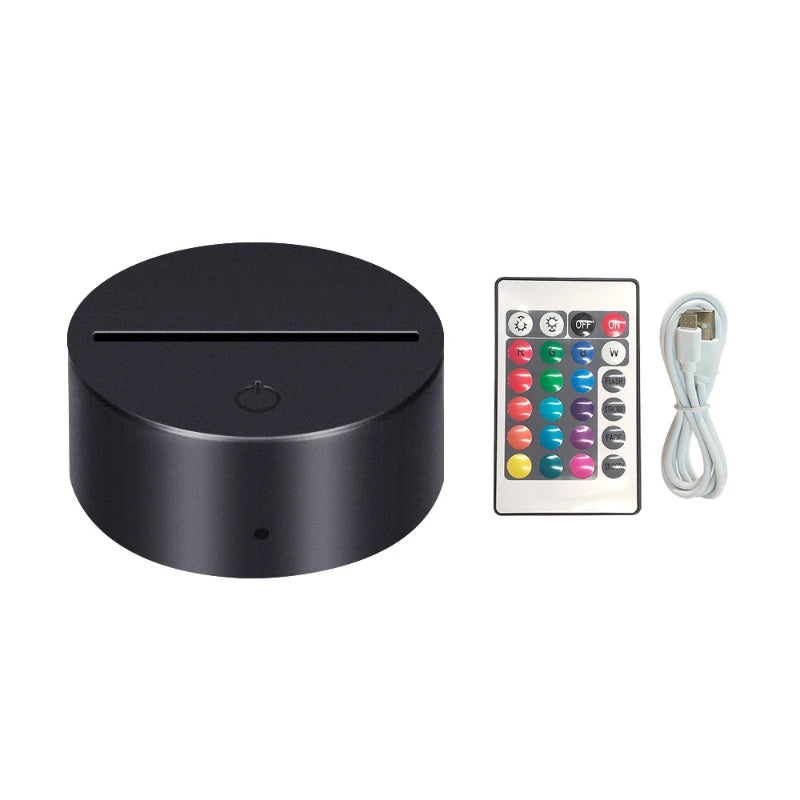 boîte lumière tactile câble usb télécommande 16 couleurs moderne noire matériau métal