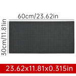 tapis bar noir perforé moderne antidérapant résistant chaleur drainage barista cocktail 45x30cm