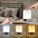 lampe table led touch control blanc gris moderne auto éteignante rechargeable usb