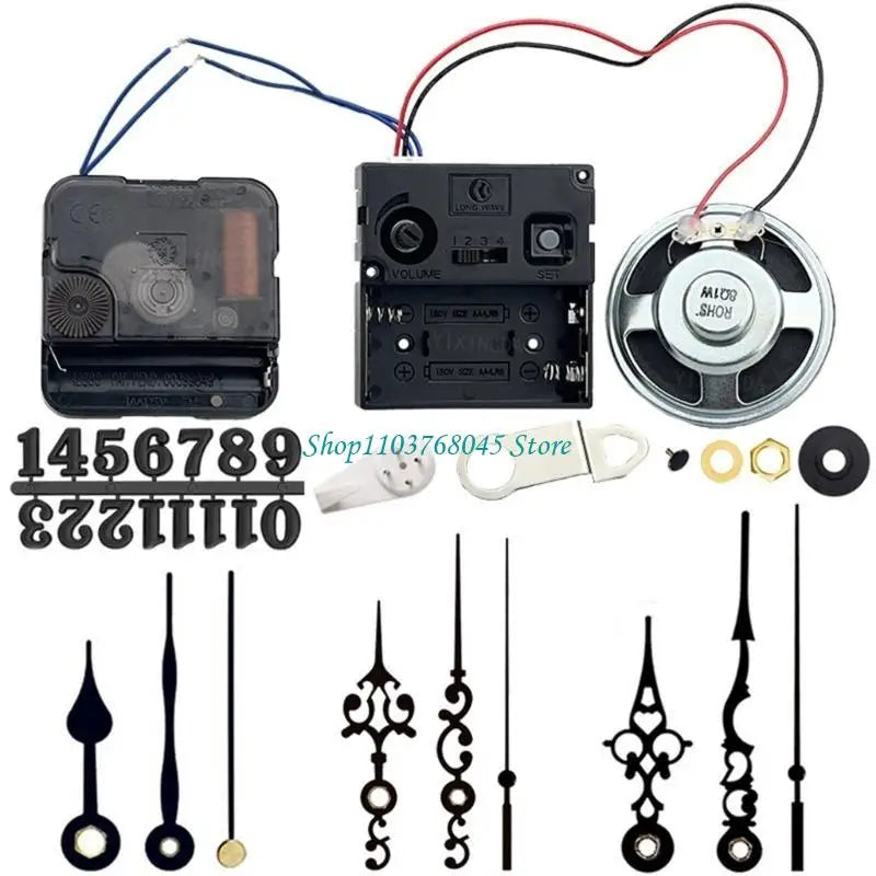 kit montre mécanique noir blanc doré aiguilles boîtier batteries instructions classique
