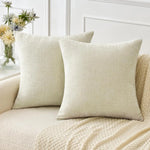 housse coussin carré vert olive texture lin moderne zip invisible canapé décoration maison