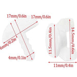 rideaux poulies pieces rechange plastique blanc translucide moderne fixations sans motif inclusées 10 pièces