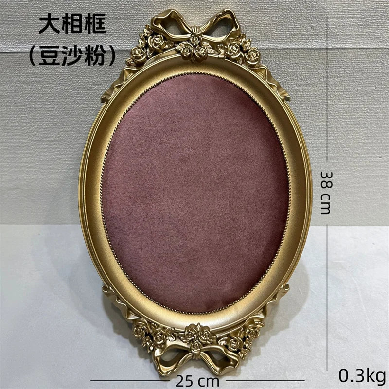 plateau présentation bijoux forme cadre photo doré velours couleur