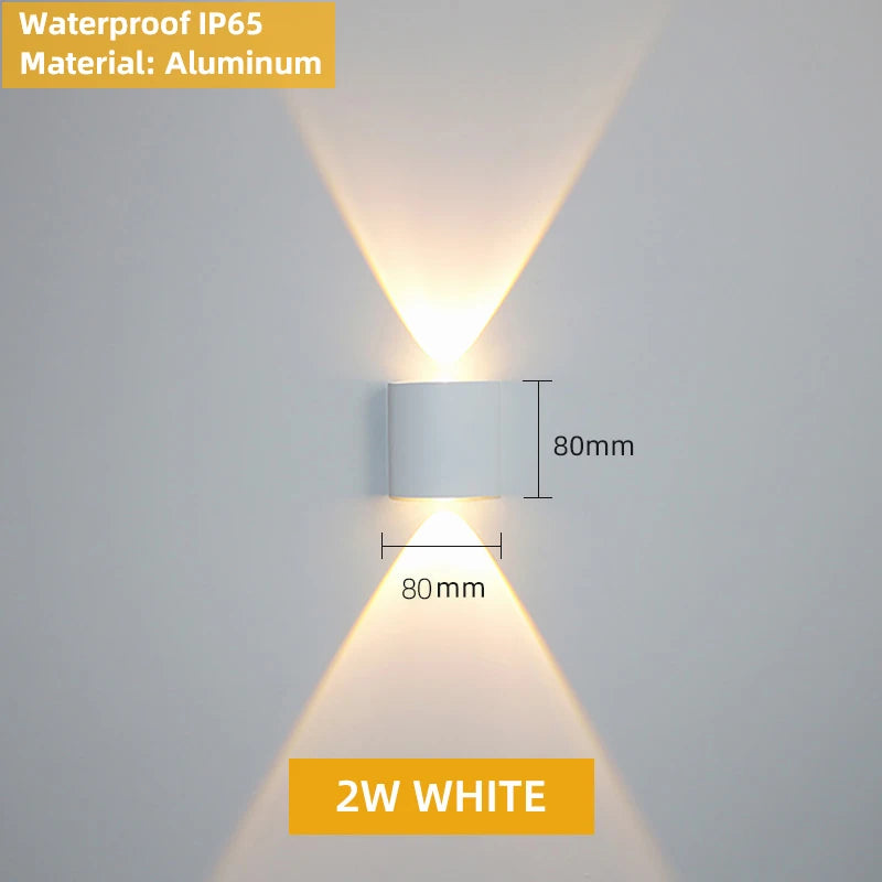 applique murale led moderne noire fixée mur diodes led étanches ip65