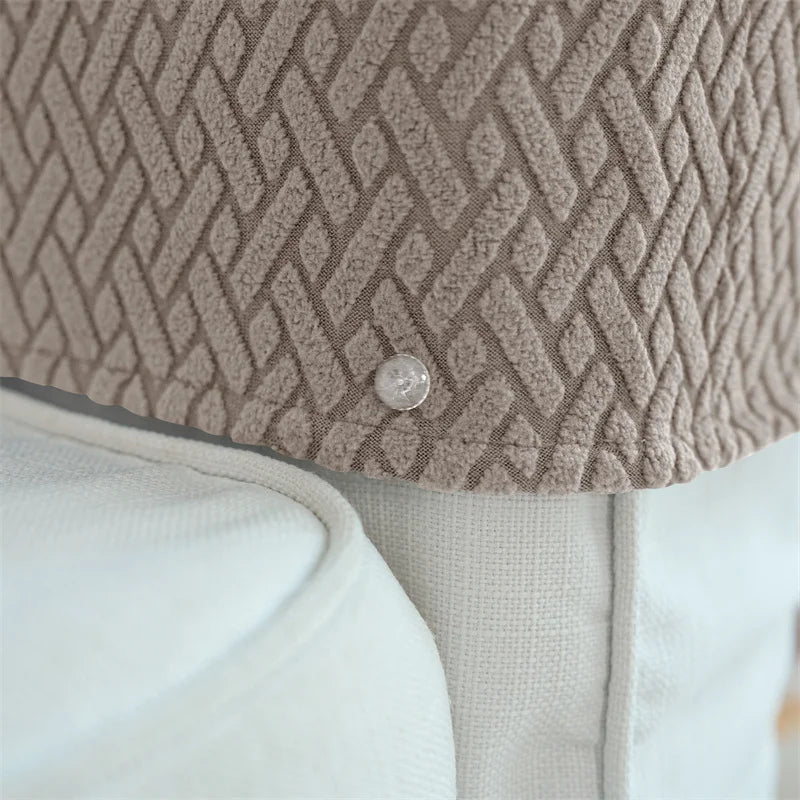 protège accoudoirs fauteuil tissé motifs géométriques gris moderne eyelets intérieur automne hiver