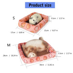 lit hamster confortable moderne fraises roses fond rose clair marron clair blanc