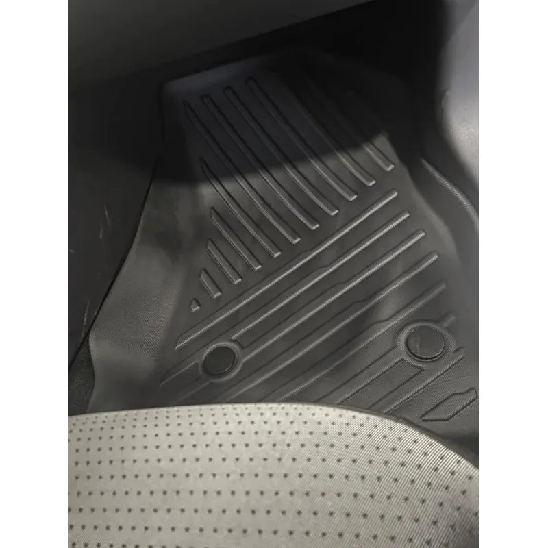 tapis sol voiture noir rayures diagonales moderne tout terrain fibre synthétique caoutchouc toutes saisons