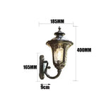 applique murale transparente vintage classique éclairage led extérieure étanche noir doré fixations écrous