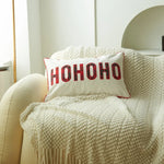 housses coussin décoratives noël motif tartan brodé rouge blanc traditionnel décoration intérieure