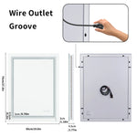 miroir lumineux moderne blanc mat anti buée éclairage led réglable tactile