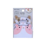 post it autocollants animaux mignons kawaii 45 feuilles rose gris beige bleu clair