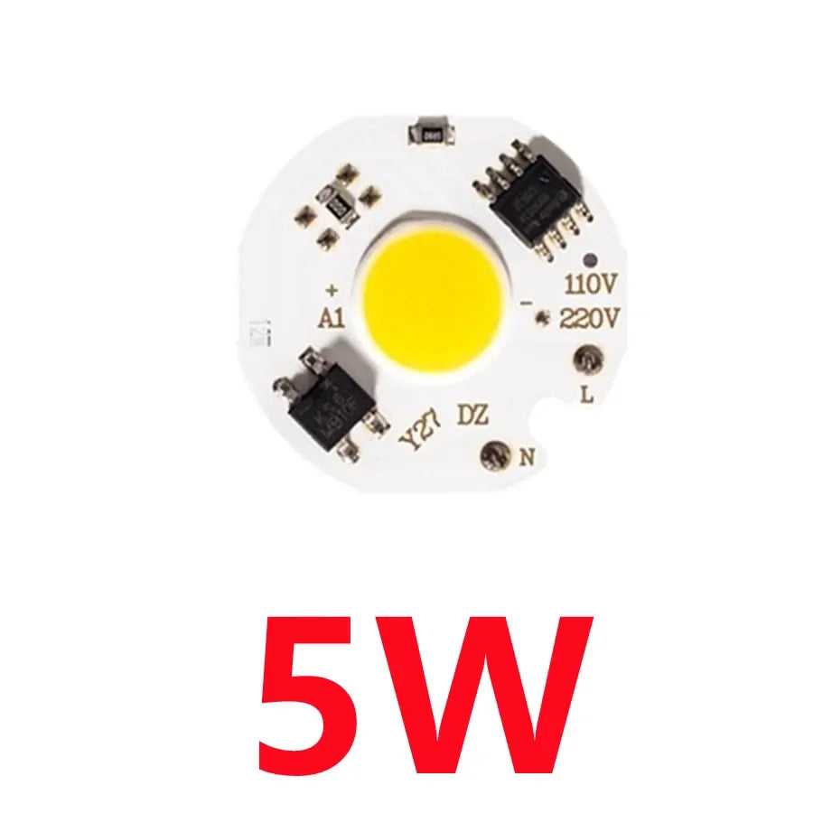 ampoule led chip cob 10w 20w 30w 50w blanc blanc chaud smart ic ac