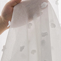 Voilage blanc de 40 cm de largeur