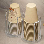 porte verres moderne élégants dorés transparents contenant verres carton beige