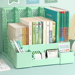 organisateur vert pastel perforations moderne rangement documents porte calendrier porte stylos porte clavier