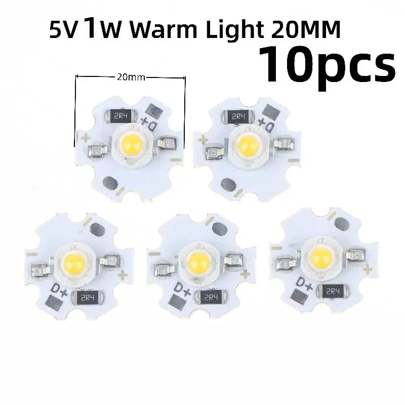 ampoules led 1w 3w 5v 12v blanc chaud circulaires modernes 16mm 20mm