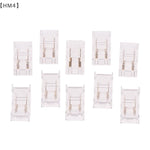 connecteurs led bande transparents contacts dorés clips modernes pratiques 12v sans soudure 8mm