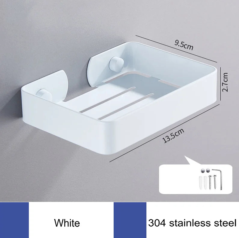 porte savon mural moderne acier inoxydable finition chrome noir blanc doré rose doré