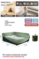 lit double nid oiseau velours jaune moderne minimaliste meuble chambre matelas oreillers couverture tapis