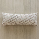 housse coussin rectangulaire polyester motif géométrique moderne décoration maison hospitalière beige clair