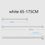 tringle douche télescopique acier inoxydable noire réglable moderne facile anneaux dorés