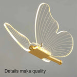lampe table moderne papillon or transparent minimaliste basse consommation led