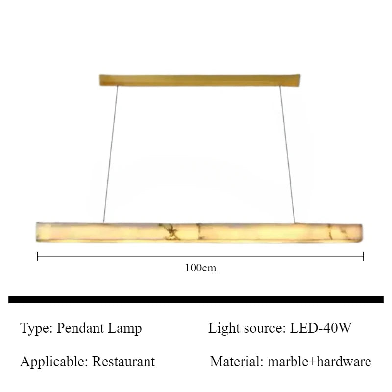 lampe suspendue marbre blanc moderne câble électrique 100cm opacité chambre salon