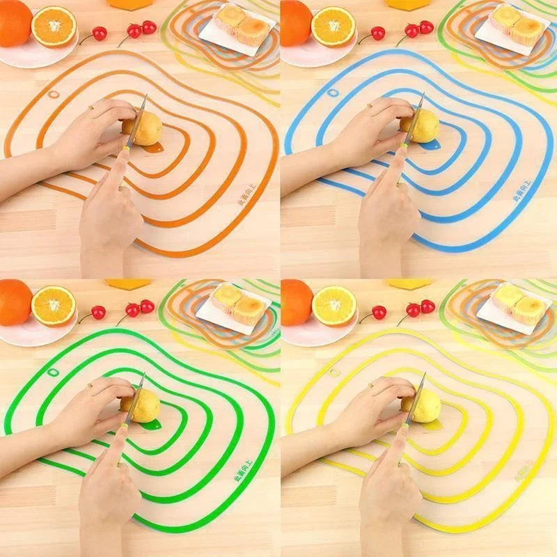 planche découper moderne blocs hachage orange vert bleu jaune carotte concombre transparente