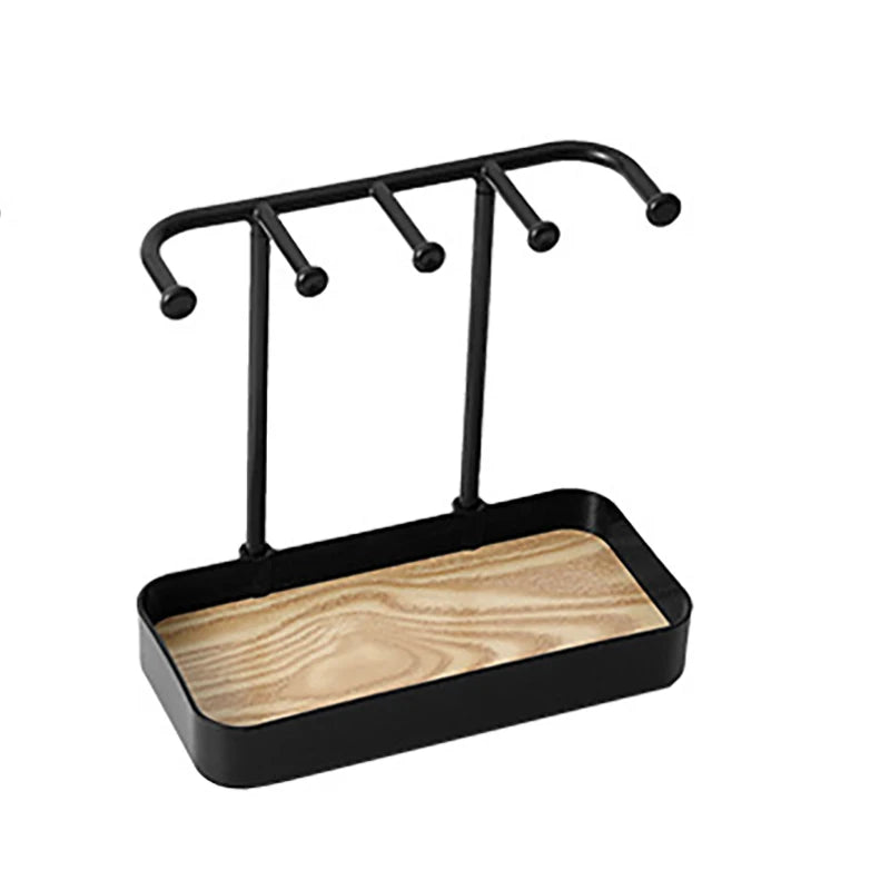 présentoir bijoux moderne boîtes rangement noir blanc texture bois