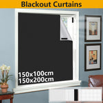 rideaux occultants noir moderne adhésifs tissu uni polyester coton opaque chambre maison