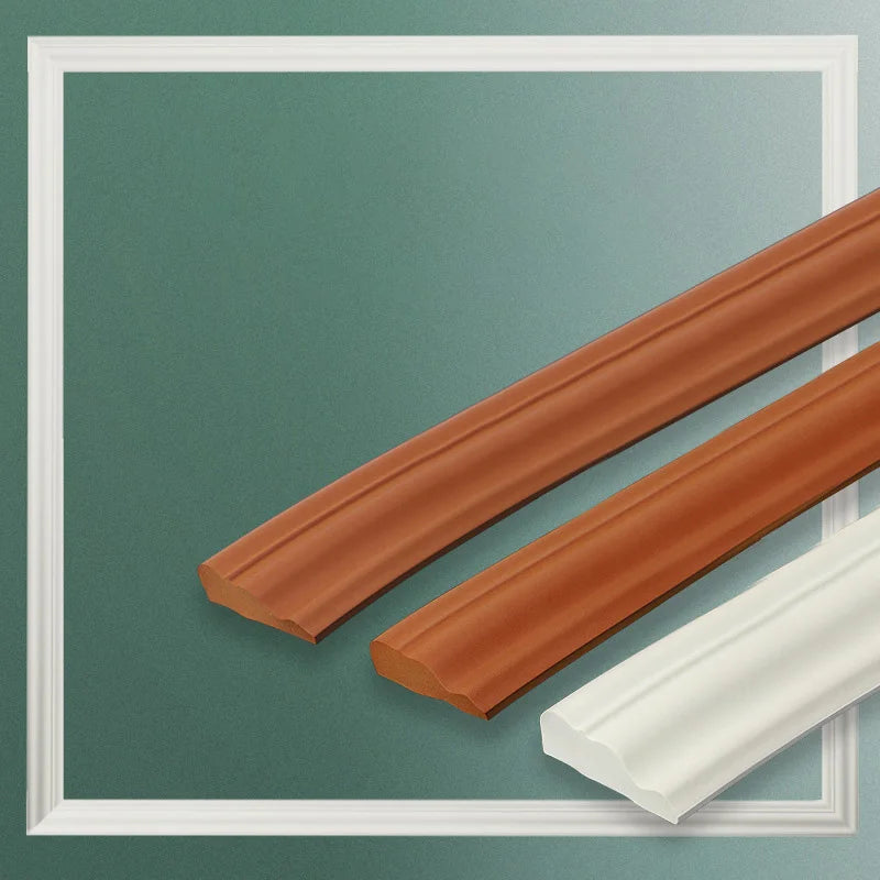 lignes décoratives murales autoadhésives pvc texture béton moderne blanc marron longueur 5mètres incluses règle