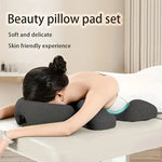 coussins mousse mémoire forme ensemble lit spa gris ergonomiques veloutés