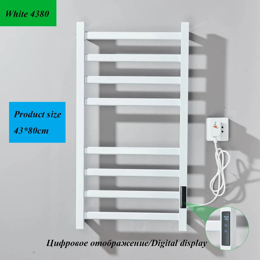 radiateur serviettes électrique acier inoxydable blanc noir moderne thermostatique touchscreen chauffage fibre carbone ipx4
