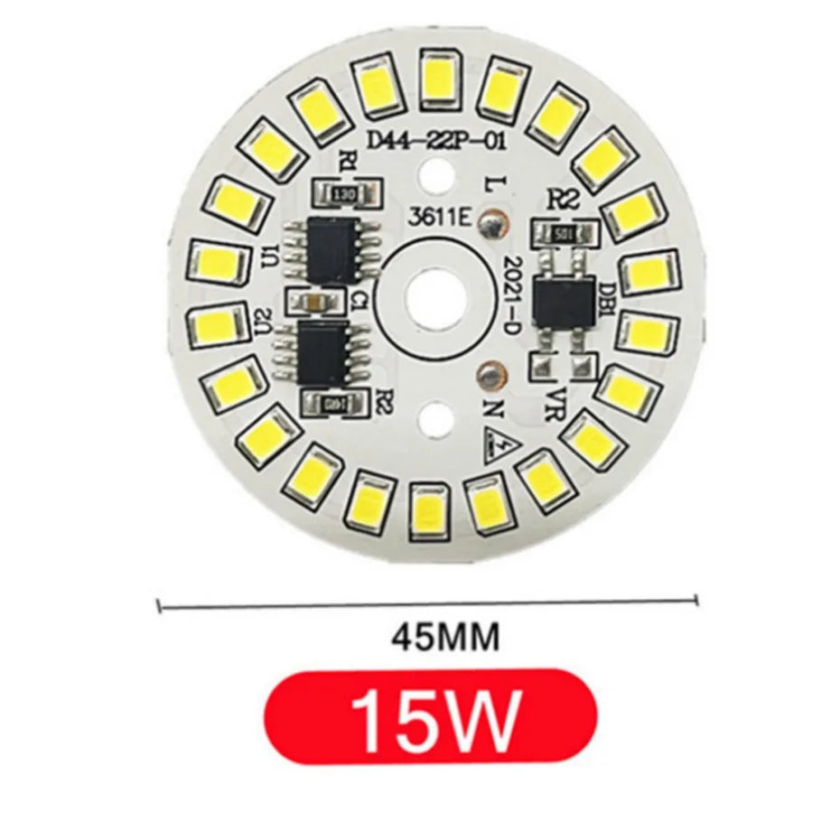 ampoule led 220v 12w 9w 7w 5w 3w cold white e27 circulaire smd