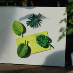 aimants décoratifs vert feuilles tropicales moderne aimants autocollants réfrigérateur set tropical magnets stickers