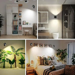 projecteur mural led rechargeable tactile double tête cuisine chambre étude moderne minimaliste blanc noir