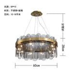 suspension lumineuse moderne or blanc rondes transparentes 90 260V 249 2000lm