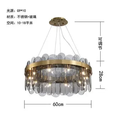suspension lumineuse moderne or blanc rondes transparentes 90 260V 249 2000lm