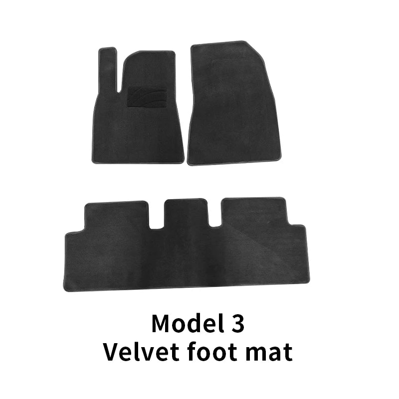 tapis sol velours épais noir moderne voiture sans fixation invisible