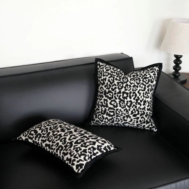 housse coussin moderne léopard géométrique 100 polyester adhésif 30x50cm 45x45cm décoration canapé voiture