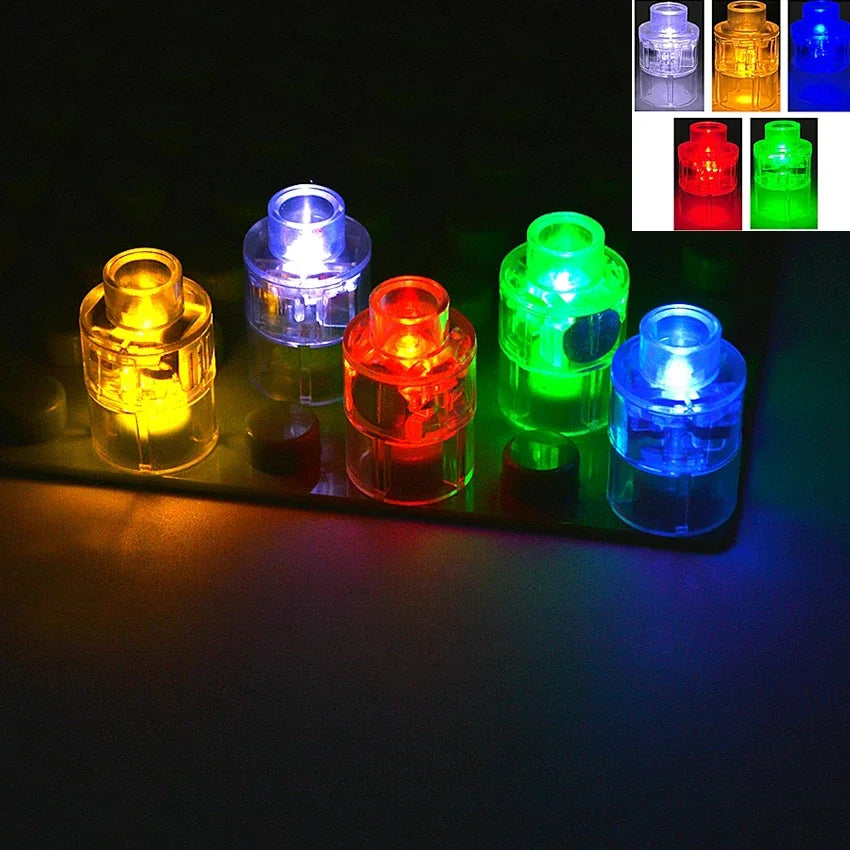 projecteur led transparent jaune bleu rouge vert moderne jouet construction bloc autobloquant grande taille