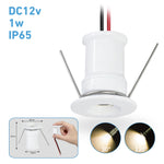 Spot LED argent noir blanc mat moderne ip65 1w 12v waterproof 480mm