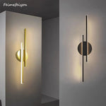 applique murale led moderne minimaliste noir blanc chambre salon entrée fixée mur deux sources