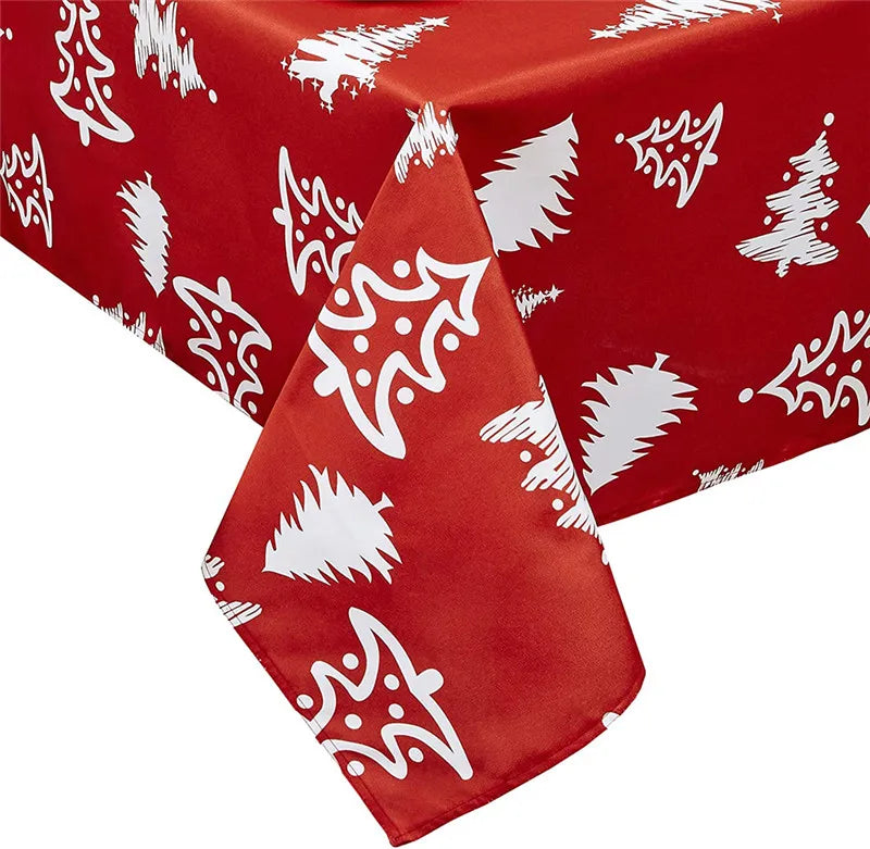 nappe personnalisable imprimée motifs fleurs étoiles phrases table blanc crème rouge