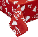 nappe personnalisable imprimée motifs fleurs étoiles phrases table blanc crème rouge